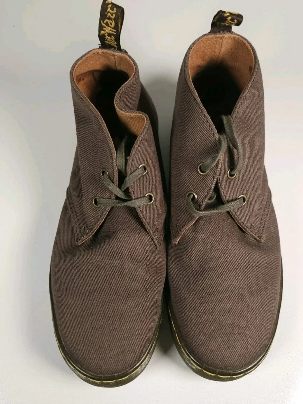 DR. MARTENS Mayport Brown Twill Canvas Desert Boot Men's 7 Women's 8